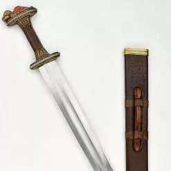 Scandinavian Vendel Chieftain's Sword - Brass Hilt With Tin Plated Accents - PRS412 -TheHolidayBarn Shop PR S412 3