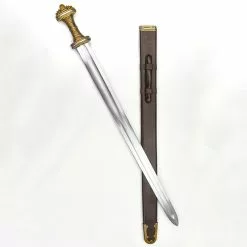 Fetter Lane Sword - 8th Century Saxon - Antiqued Brass Hilt - PRS413BR,The Fetter Lane Sword - 8th Century Saxon Sword - Antiqued Brass Hilt - PRS413BR -TheHolidayBarn Shop PR S413BR 2