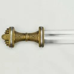 Fetter Lane Sword - 8th Century Saxon - Antiqued Brass Hilt - PRS413BR,The Fetter Lane Sword - 8th Century Saxon Sword - Antiqued Brass Hilt - PRS413BR -TheHolidayBarn Shop PR S413BR 3