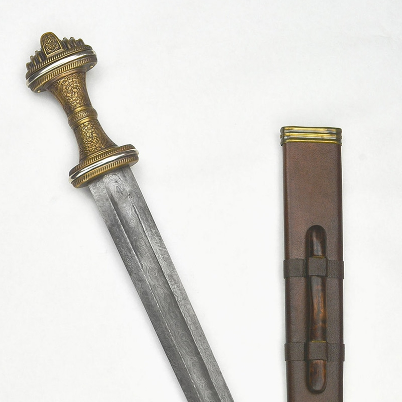 The Fetter Lane Sword - 8th Century Saxon Sword - Bronze Hilt With Damascus Blade - PRS413D 3 The Fetter Lane Sword - 8th Century Saxon Sword - Bronze Hilt With Damascus Blade - PRS413D