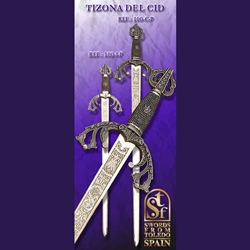 Tizona Del Cid Short Sword Silver TS-100-C-P 3 Tizona Del Cid Short Sword Silver TS-100-C-P