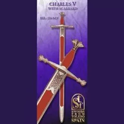 Emperor Charles Quint Sword, With Scabbard Of Chrome Plated Iron TS-150-N-CV